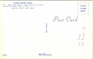 Towne Center Motel Mountain Home Idaho ID Postcard VTG UNP Dexter Vintage Unused 