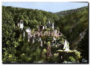 Postcard Modern to St Julien wood Correze Tours de Merle