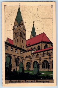 Bavaria Germany Postcard Eichstätt Cathedral with Cloister c1940's Vintage