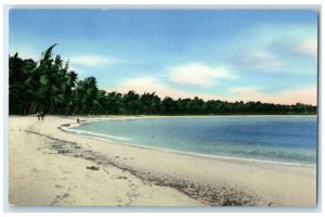 c1950's Beautiful Luquillo Beach On Road to Fajardo Puerto Rico Postcard