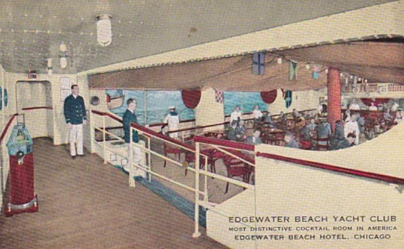 Illinois Chicago Edgewater Beach Hotel Edgewater Beach Yacht Club Cocktail Lo...