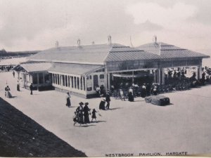 Close up View of The Westbrook Pavilion Margate Kent Antique Postcard 1911