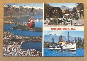 UNUSED POSTCARD - 3 VIEWS OF QUEENSTOWN, NEW ZEALAND