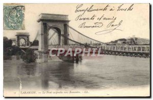 Old Postcard Tarascon Suspension Bridge to Beaucaire