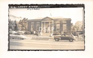 Wyoming Wy Real Photo RPPC Postcard c1950 GREEN RIVER Post Office Building