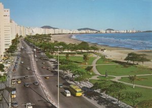 Brazil Postcard - President Wilson Avenue - Jose Menino Beach, Santos RRR93