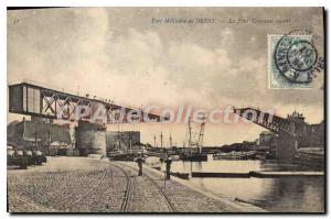 Postcard Old Brest Le Pont Tournant Open