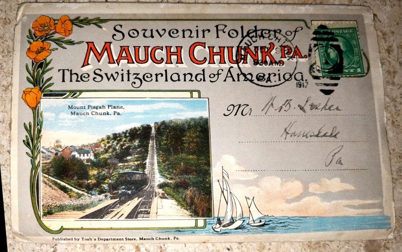 Souvenir Folder Mauch Chuck, Pa  The Switzerland of America