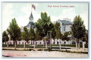 Pocatello Idaho ID Postcard High School Exterior Building c1910 Vintage Antique