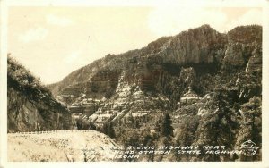 Arizona Frasher Oak Creek Highway 1936 RPPC Photo Postcard Indian Head 10832