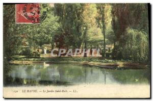 Old Postcard Le Havre Le Jardin Saint Roch