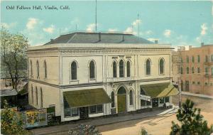 c1910 Printed Postcard; Odd Fellows Hall, Visalia CA Tulare County Unposted