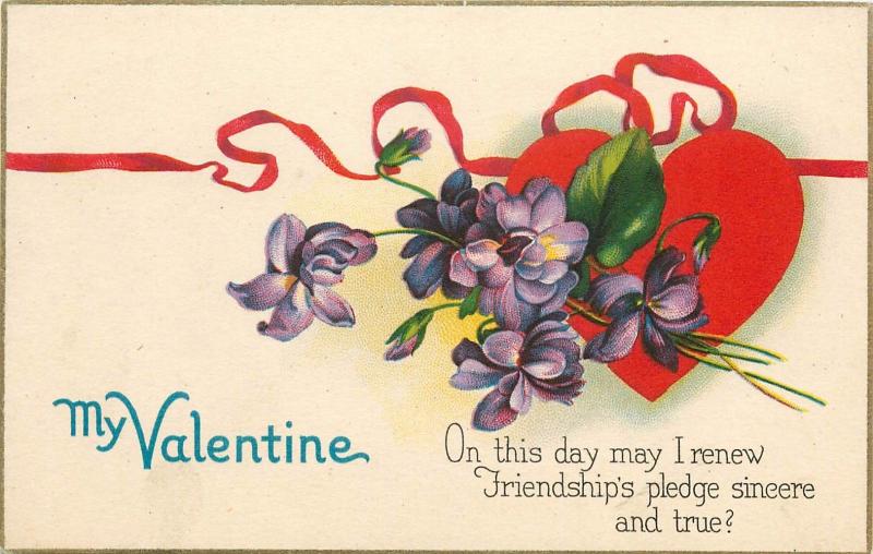 My Valentine Valentine's Day Series 1658 A Postcard