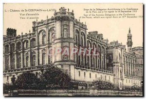 Old Postcard Chateau de St Germain en Laye Overview