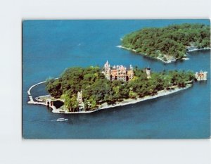 Postcard Air View Of Heart Island With Boldt Castle, Thousand Island, New York