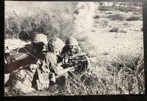 Mint Israel Real Picture Postcard RPPC 6 Days War 1967 Soldiers Shooting Scene