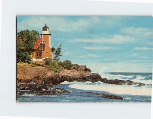 Postcard Eagle Harbor Light House On Lake Superior, Eagle Harbor, Michigan