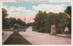 Entrance To Fort Hill Park Lowell Massachusetts 1928