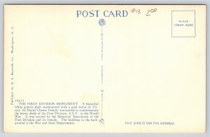 Military~Washington DC~First Division Monument @ War & State Department~Postcard
