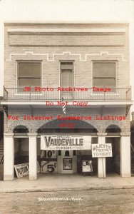 KS, Osawatomie, Kansas, RPPC, Majestic Theatre, Vaudeville Show, 1912 PM