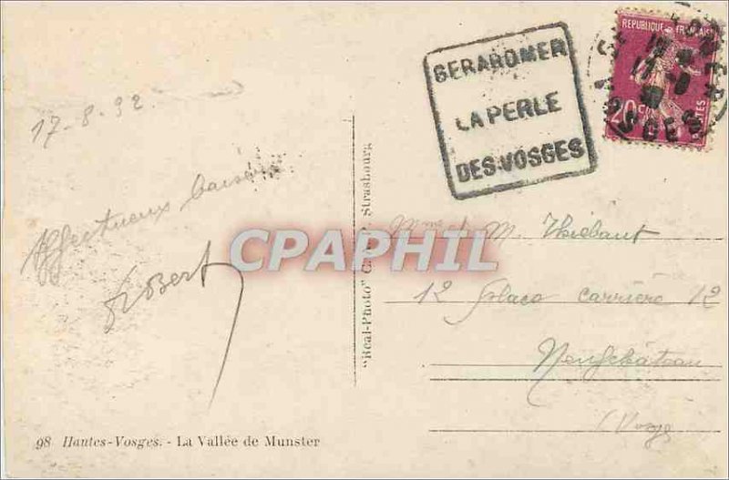 Postcard Old Vosges La Vallee Munster Daguin Perle des Vosges Gerardmer