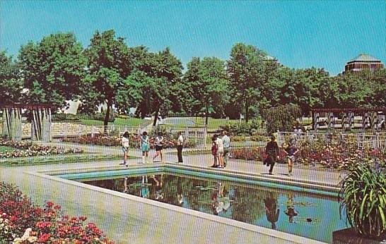 Canada La Jardin Botanique De Montreal Botanical Garden Of Montreal With Pool...