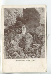 460539 Italy Capri statue in the grotto of the Madonna Vintage postcard