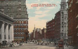 State Street from Exchange - Four Corners NY, Rochester, New York - pm 1918 - DB