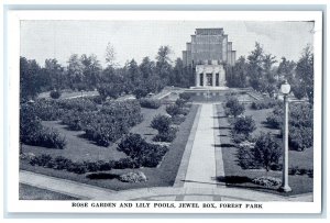 c1940 Rose Garden Lily Pools Jewel Box Forest Park St Louis Missouri MO Postcard