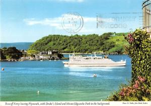 BR92386 roscoff ferry leaving plymouth with drake s island ship bateaux  uk