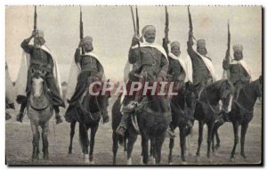 Old Postcard Spahis Algerians Army