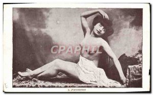 Postcard Old Woman Nude erotic Lazy