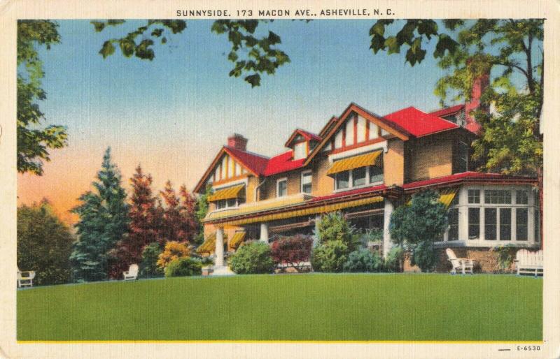 Postcard Sunnyside 173 Macon Avenue Asheville North Carolina