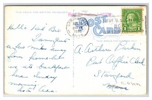 Post Office Building Palmer Massachusetts MA Linen Postcard N26