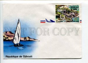 292422 DJIBOUTI 1987 year COVER Inauguration Sheraton Hotel surcharge