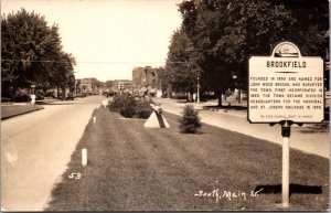 Real Photo Postcard South Main Street in Brookfield, Missouri