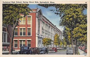 Technical High School and Spring Street Side - Springfield, Massachusetts MA