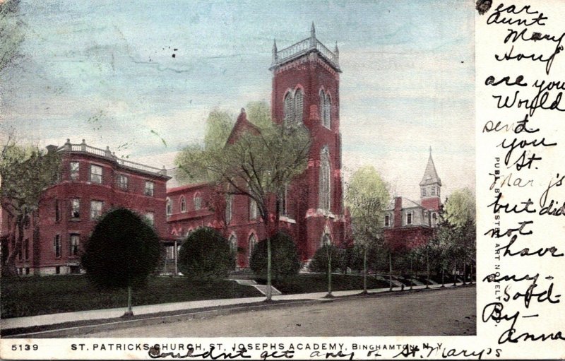 New York Binghamton St Patrick's Church St Josephs Academy 1906