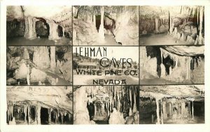 Caves Lehman White Pine Co Nevada Multi View RPPC Photo Postcard 20-6667