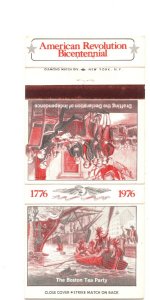 Boston Tea Party, American Revolution Bicentennial Matchbook Cover