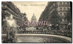 Old Postcard Paris La Rue Soufflot and the Pantheon