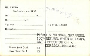 QSL Radio Card From Palm River Florida KDJ 0116