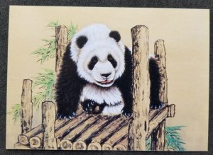 [AG] P241 Malaysia National Zoo Giant Panda Chinese Painting (postcard) *New