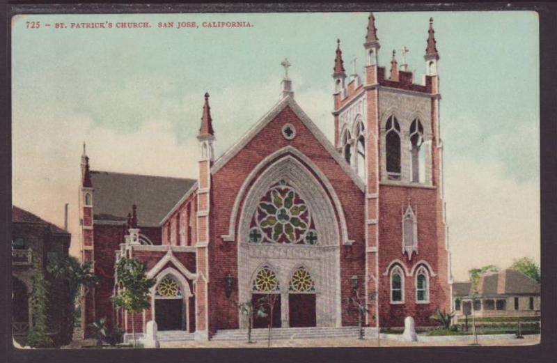 St Patrick's Church,San Jose,CA Postcard