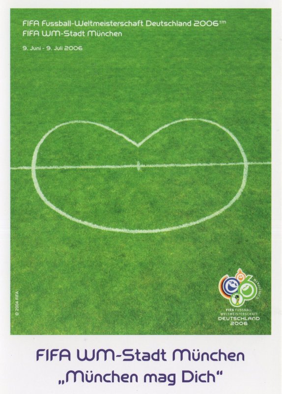 Munchen Germany Stadium FIFA 2006 World Cup Fussball Postcard