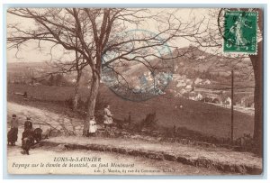 1914 Landscape On Chemin De Montciel Lons-Le-Saunier Jura France Postcard