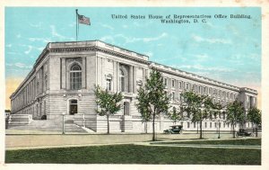 Vintage Postcard 1920's U.S. House Of Representatives Building Washington DC