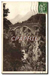 Postcard Old Saint Sauveur les Bains Le Pont Napoleon