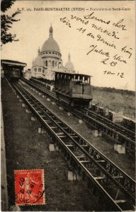 CPA PARIS 18e Montmartre. Funiculaire et Sacré-Coeur (980249)