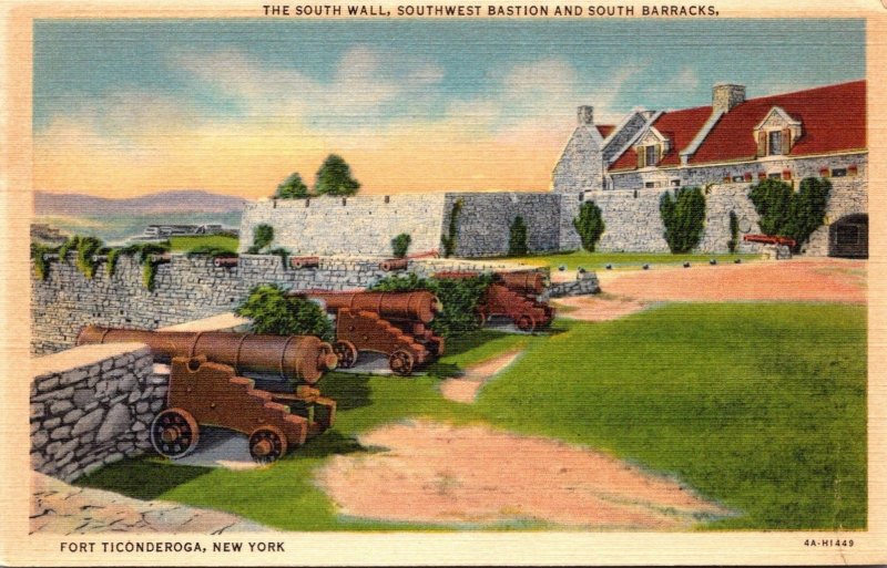 New York Fort Ticonderoga South Wall Southwest Bastion and South Barracks 194...